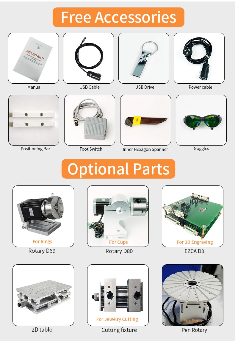 Advanced CO2 UV Fiber Laser Marking Machine With Lift Table For 40W Rotary With 50W 200W RF Apply TPU Mobile Cases