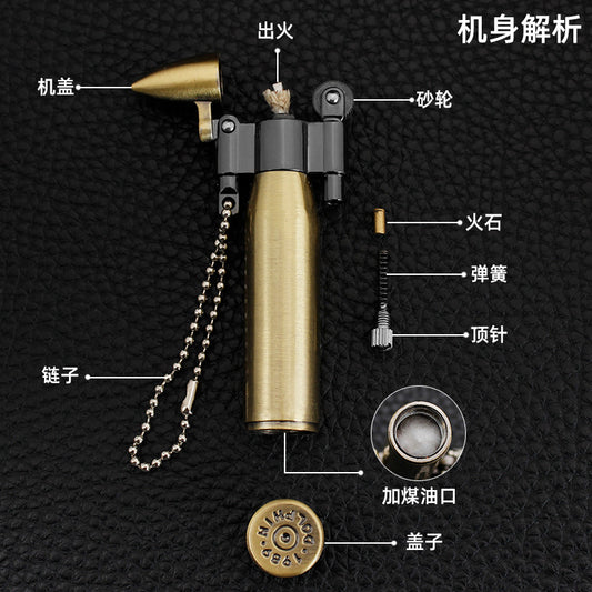 Creative Kerosene Lighter Personality Model Metal Smoking Set Small Grinding Wheel Lighter Cigarette Lighter
