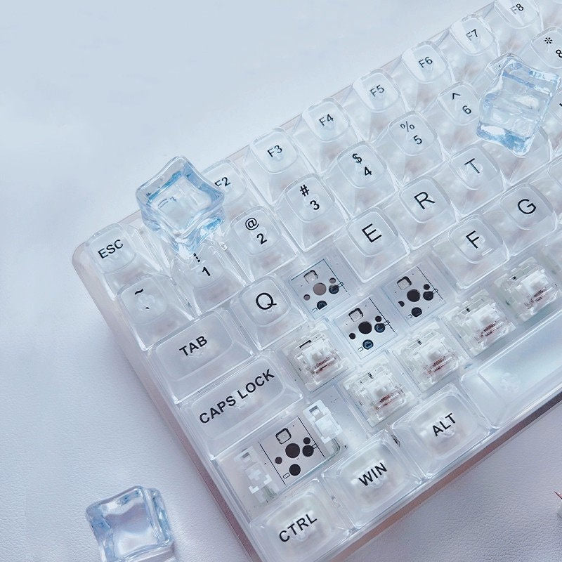 Forwarder NJ80 Mechanical Keyboard Transparent Wireless Bluetooth Three-mode Cherry Axis Customized Game