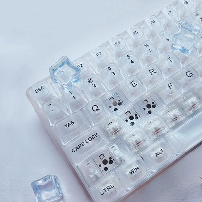 Forwarder NJ80 Mechanical Keyboard Transparent Wireless Bluetooth Three-mode Cherry Axis Customized Game