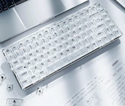 Forwarder NJ80 Mechanical Keyboard Transparent Wireless Bluetooth Three-mode Cherry Axis Customized Game